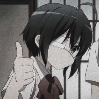 🖤 RikkaTakanashi by; @rexakatsuki_bot, Telegram sticker 13 of 55