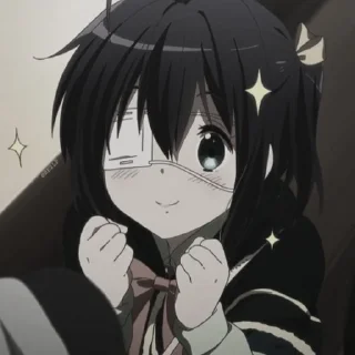 🖤 RikkaTakanashi by; @rexakatsuki_bot, Telegram sticker 23 of 55