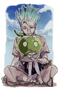 😌 DR STONE @animestickerchannel, стікер Telegram 15 з 93
