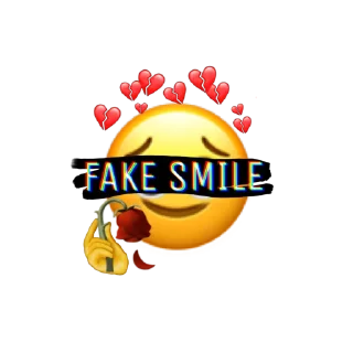 🥀 fake smile-!, sticker Telegram 18 sur 18