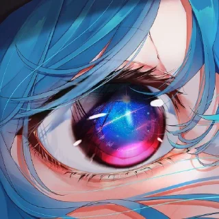 😭 @wallpaper_kid @Anime_Sticker_noob anime eyes, стікер Telegram 13 з 67