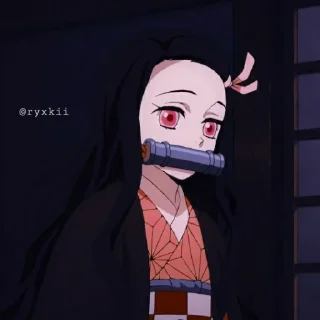 😊 @Anime_Sticker_noob @wallpaper_kid nezuko kamado, стікер Telegram 6 з 95