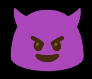 Stiker iblis ungu