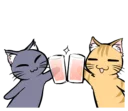 🐱 tabby cat & black cat, стикер Telegram 12 из 80
