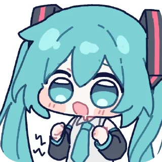 👄 初音ミク(みらつ)  twitter @miratsu169, стікер Telegram 4 з 85