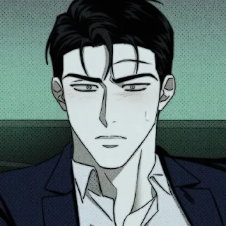 🖤 jin @stickermanhwahua, стикер Telegram 7 из 15