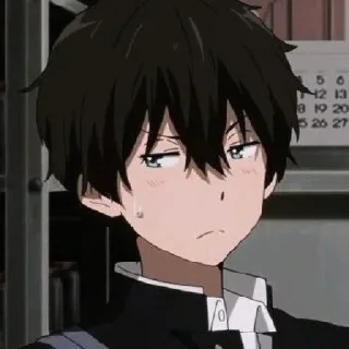 🖤 Houtarou oreki💤, sticker Telegram 12 sur 24
