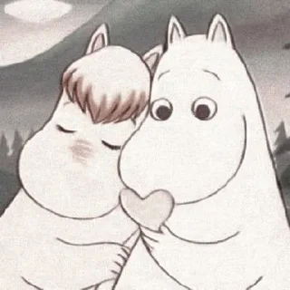 ❤️ Moomin by @kataajun, sticker Telegram 9 sur 27