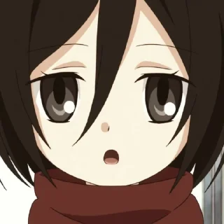 🧣 Mikasa Ackerman, Telegram sticker 15 of 15