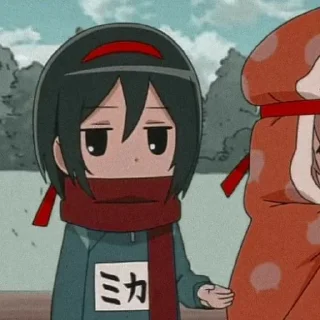 🧣 Mikasa Ackerman, Telegram sticker 7 of 15