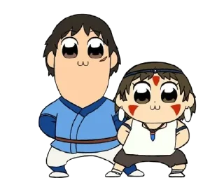 🙂 Pop Team Epic Universe, стикер Telegram 10 из 55