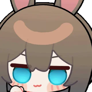 1️⃣ Amiya @zhaxia_cn, стікер Telegram 16 з 16