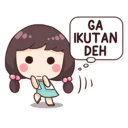 🏃 Cewek Aneh, стікер Telegram 17 з 40