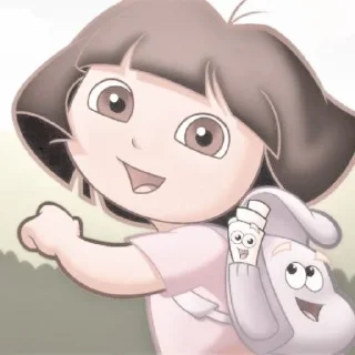💗 — ᵕ̈ 🍒 dora the explorer @A2DFONT, sticker Telegram 21 sur 30
