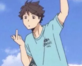 🖕 oikawa by ; @stikeranimeniebg, стікер Telegram 15 з 21