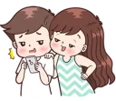 😏 Boobib Cute Couple 💋, sticker Telegram 23 sur 120