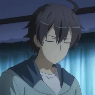 🍚 Hikigaya Hachiman @Moontelaxx, стикер Telegram 6 из 65