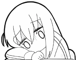 😶 Bocchi the Rock @Y2LAB, sticker Telegram 8 sur 53