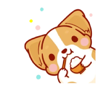 🍚 corgi in-love | @cutestickers4you, стікер Telegram 13 з 37