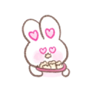 Bunny in-love | @cutestickers4you