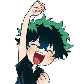 😊 DEKU @ANIMESTICKERCHANNEL, стікер Telegram 3 з 80
