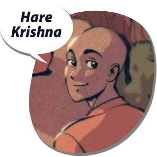 🕉️ Hare Krishna ❤️ @HinduStickers_HinduStuff, стикер Telegram 9 из 10
