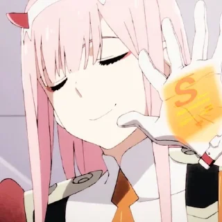 🍧 zero two . @mochisecret, стикер Telegram 16 из 36