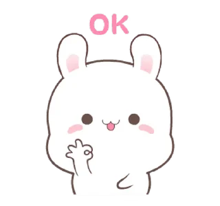 👌 Fluffy Bunny @Stickersey, Telegram sticker 13 of 30