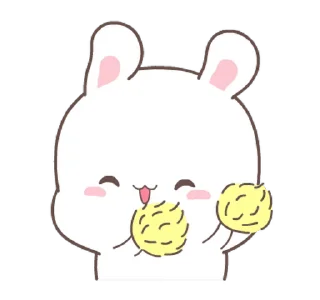 🥳 Fluffy Bunny @Stickersey, Telegram sticker 21 of 30