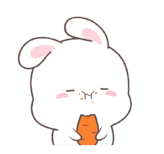 🥕 Fluffy Bunny @Stickersey, Telegram sticker 8 of 30