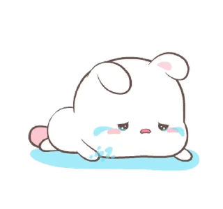 😭 Fluffy Bunny @Stickersey, Telegram sticker 5 of 30