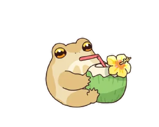 ⭐ 只想再瘦一點的青蛙 @moe_sticker_bot, Telegram sticker 22 of 24