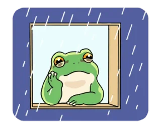 ⭐ 只想再瘦一點的青蛙 @moe_sticker_bot, Telegram sticker 18 of 24