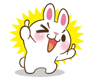 👍 Molly the rabbit @bistic, sticker Telegram 5 sur 40