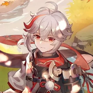🤍 Kaedehara Kazuha @AnimStick, стикер Telegram 24 из 30