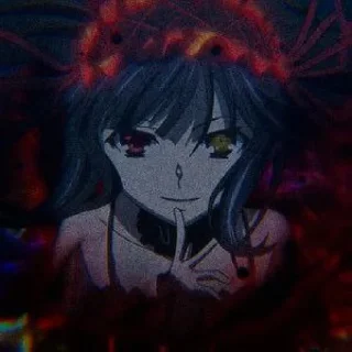 🖤 Tokisaki kurumi — @TikelAnimeXixixi, Telegram sticker 10 of 48