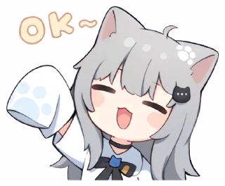 👌 【甘城なつき】Nachoneko!, sticker Telegram 7 sur 24