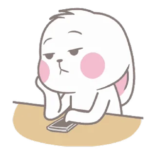 😒 Bunny @Stickersey, sticker Telegram 18 sur 24