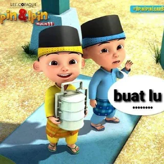 👥 Upin Ipin sungkem @foolssticker, стикер Telegram 11 из 120
