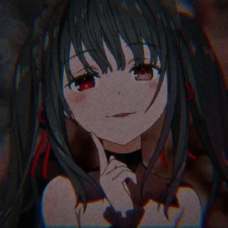 🖤 Tokisaki kurumi — @TikelAnimeXixixi, Telegram sticker 1 of 48