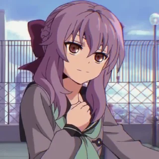 🔮 Shinoa Hiiragi ; @yourtikel, стикер Telegram 6 из 30