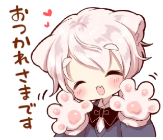 Cat ears boy sticker @bistic