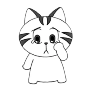 😢 Puccy White Cat (FULL) @WSZB_Stickers, Telegram sticker 7 of 56