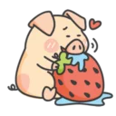 🍓 PIGPIG & GuaGua Prt.1-2 (FULL) [英文] @WSZB_Stickers, Telegram sticker 7 of 59