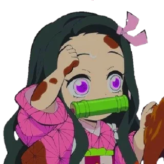 🥰 @wallpaper_kid @Anime_Sticker_noob Nezuko Kamado Br, стикер Telegram 9 из 59