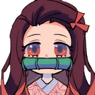 🥰 @wallpaper_kid @Anime_Sticker_noob Nezuko Kamado Br, стикер Telegram 12 из 59