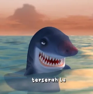 🦈 when megalodon said . . . @stikergifpororo, Telegram sticker 16 of 40