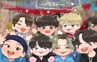 😇 Cute Bangtan, sticker Telegram 19 sur 20