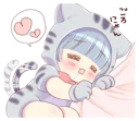 😴 Pretty cat ear boy @reilostickers, стикер Telegram 11 из 41