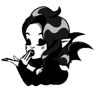 🖤 lady vampire, стикер Telegram 13 из 17